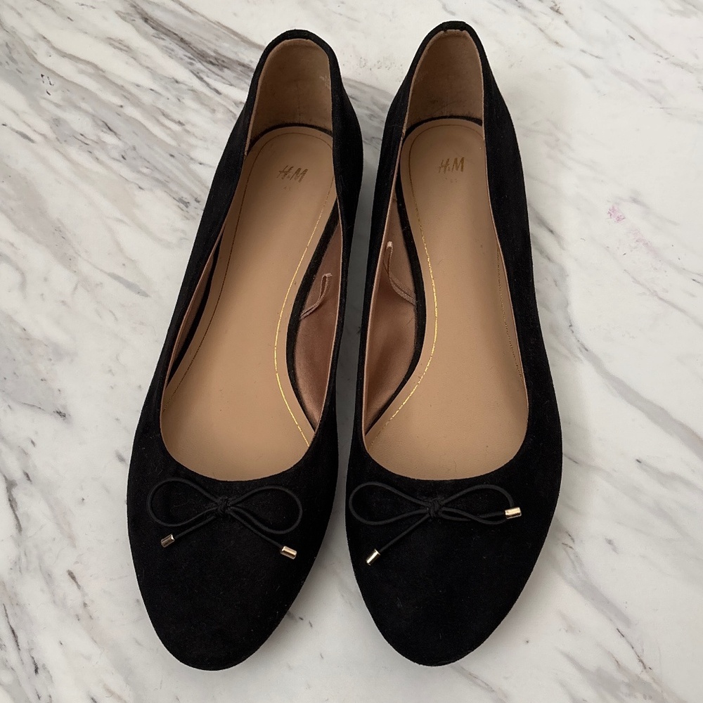 Black Ballet Flats with Bows
